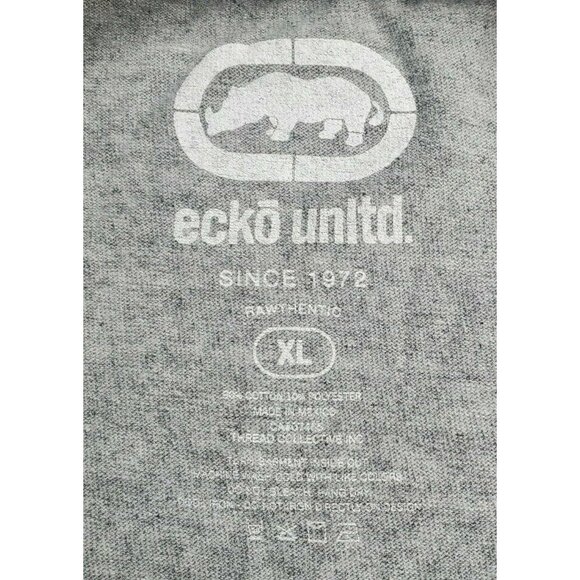 Men's Ecko Unltd Graphic Gray Cotton T-Shirt Size XL - Comfortable Streetwear Te - Picture 7 of 7